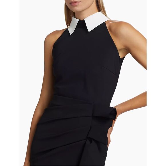 NWT Chiara Boni La Petite Robe Ferflum Collared Skirt Ruffle Cocktail Dress - Picture 3 of 11